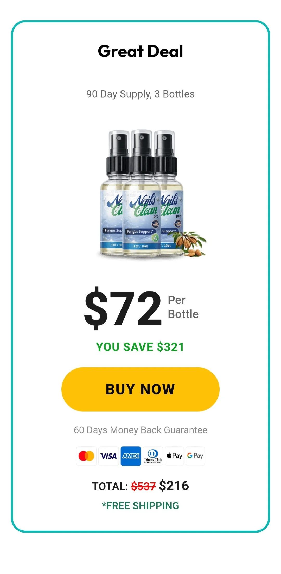 Nails Clean Pro™ 3 bottles pricing